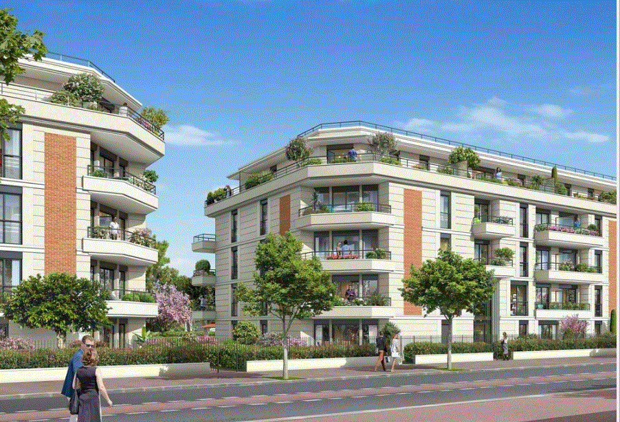 Villa de louise-appartement-neuf-balcon-terrasses-Kaufman & Broad -pinel